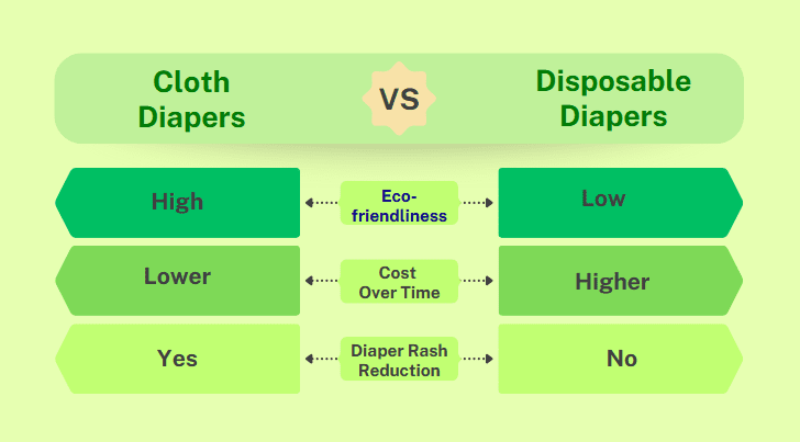 cloth diapers vs. disposable diapers